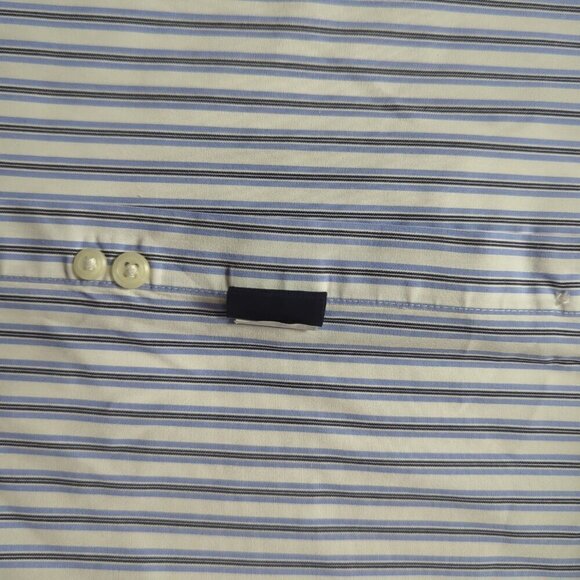 American Living Dress Shirt Size 16 1/2 / 36/37 Color Blue Black White - Picture 10 of 11
